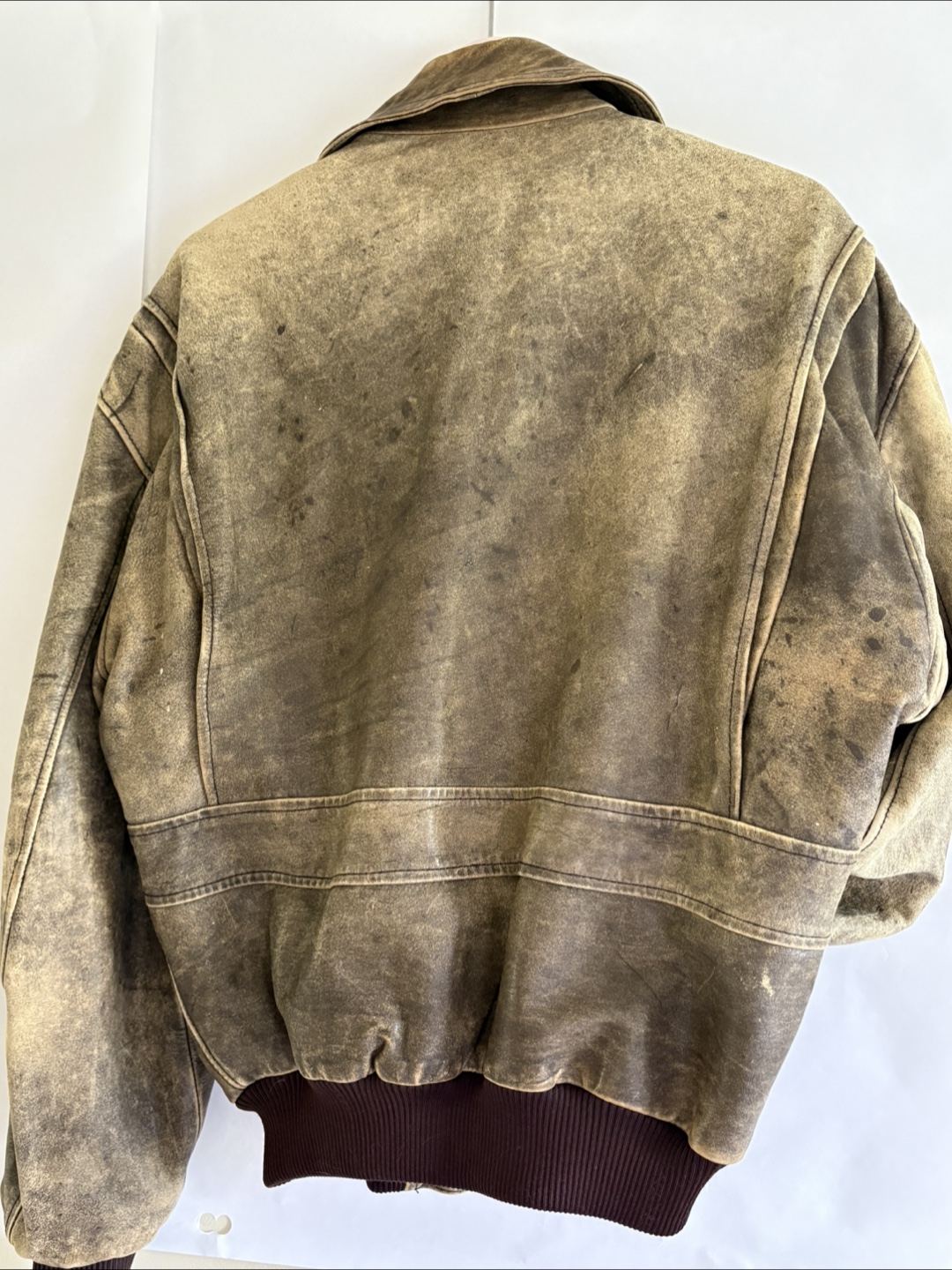 Men’s 1980’s leather bomber jacket - photo 2