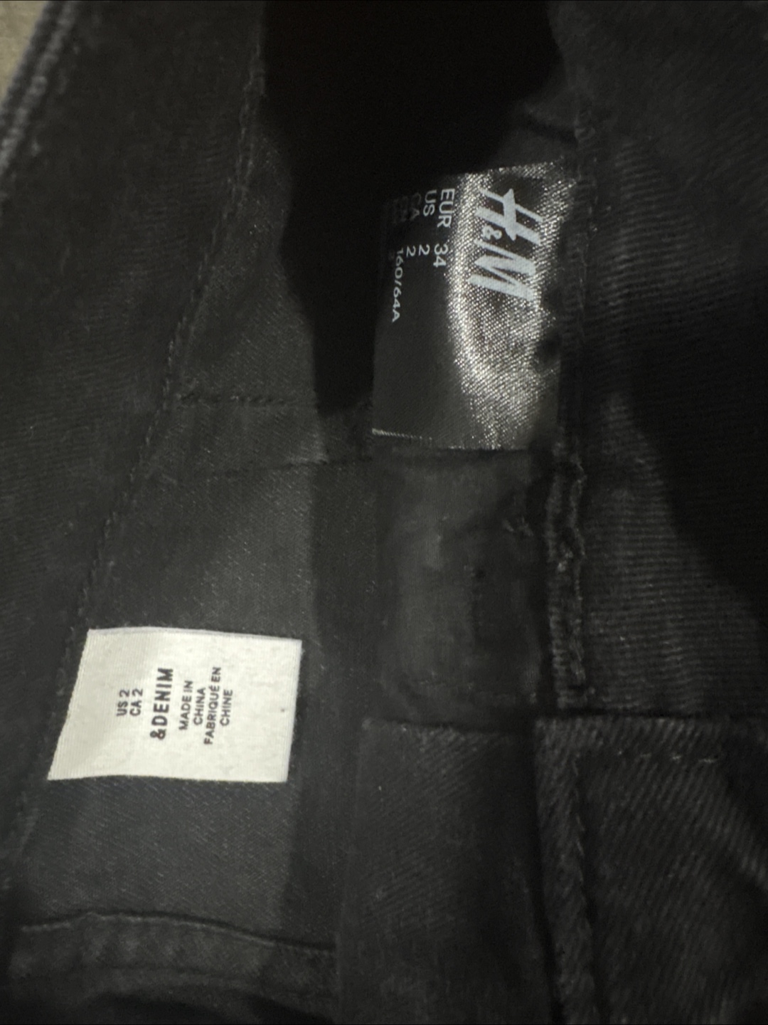 Black Denim Mini Skirt - Size US 2 - photo 2