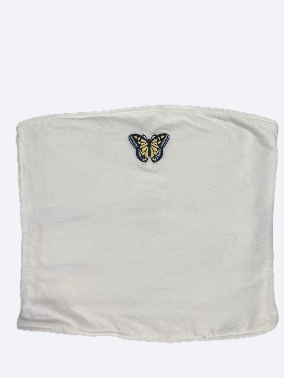 Hollister XXS White Butterfly Tube Top