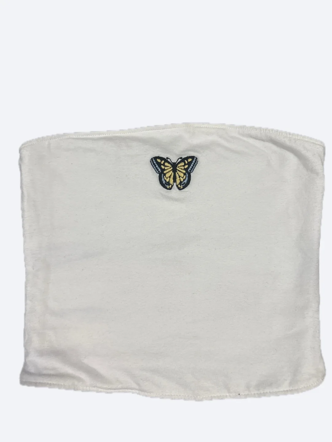 Hollister XXS White Butterfly Tube Top thumbnail