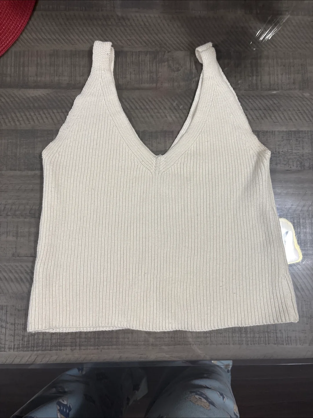 Cream-coloured Knit Tank Top thumbnail