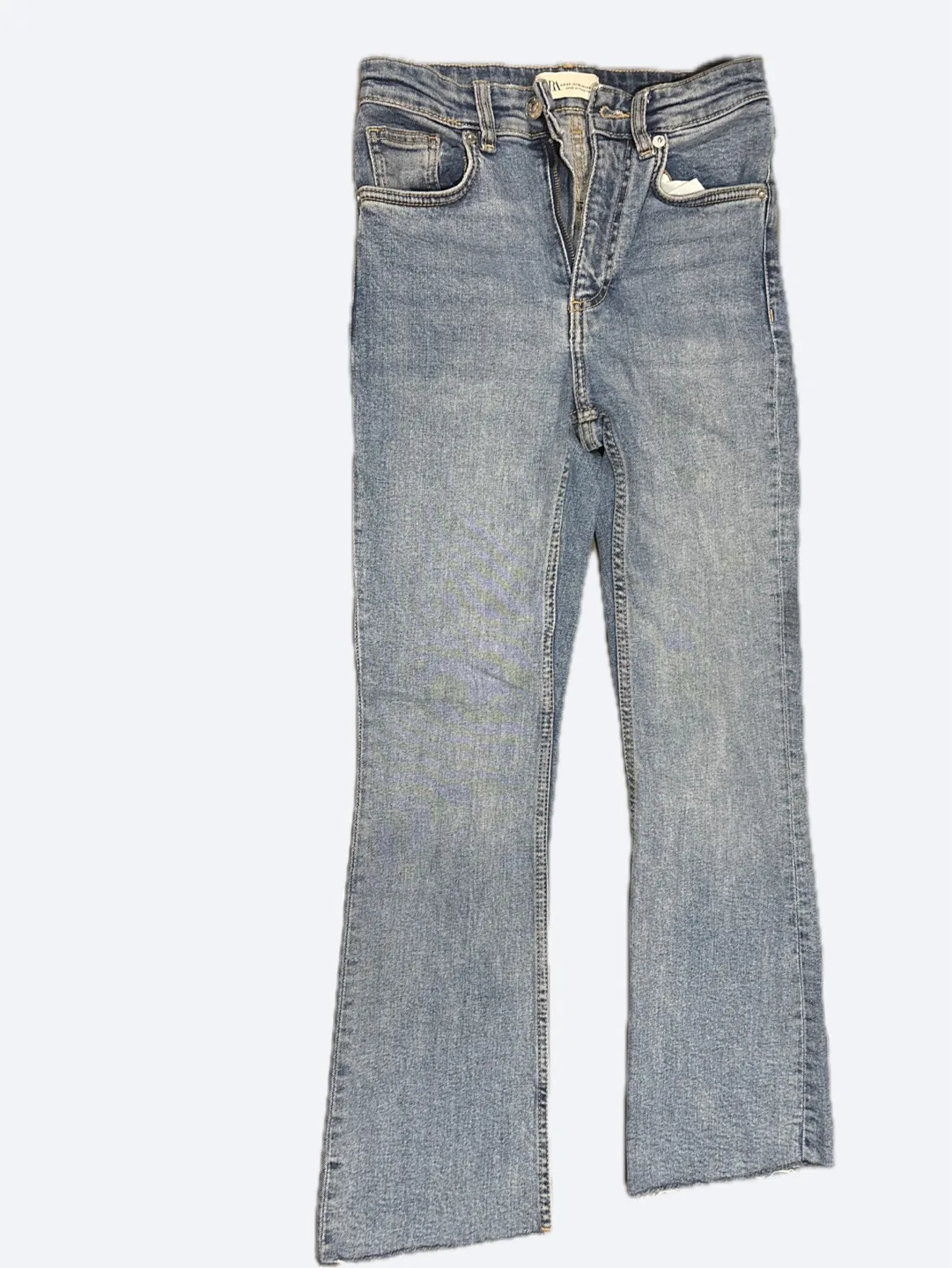 Zara Light Wash Flare Jeans - Size EUR 34 thumbnail