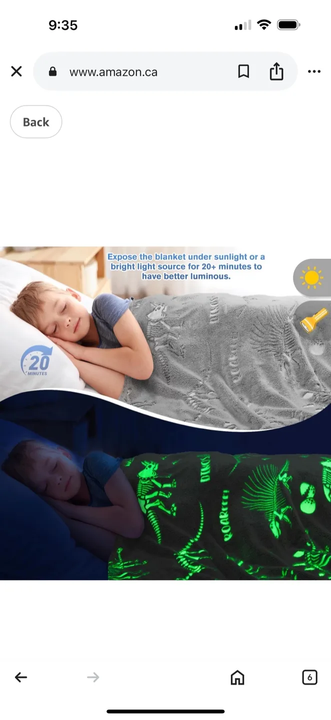 Glow-in-the-Dark Dinosaur Blanket for Kids image indicator(3)