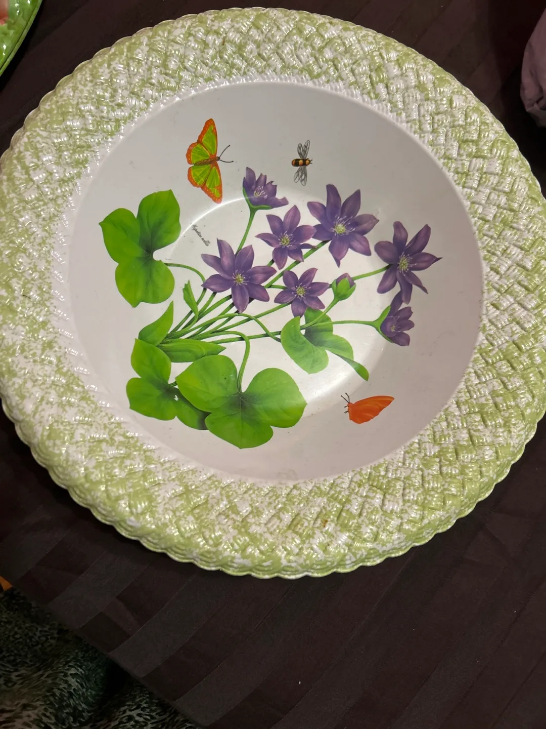 Vintage Floral Serving Bowl thumbnail