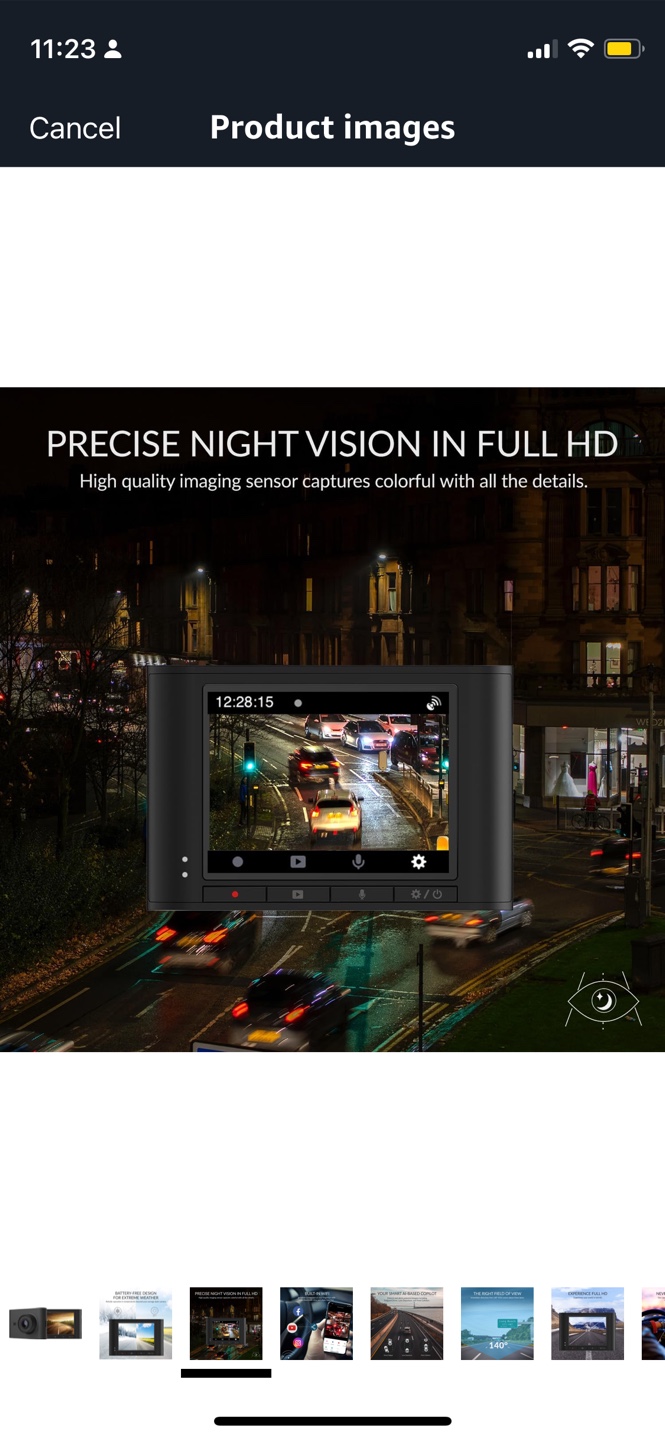 YI Nightscape Dash Cam 1080p Smart Wi-Fi Car Camera - photo 2