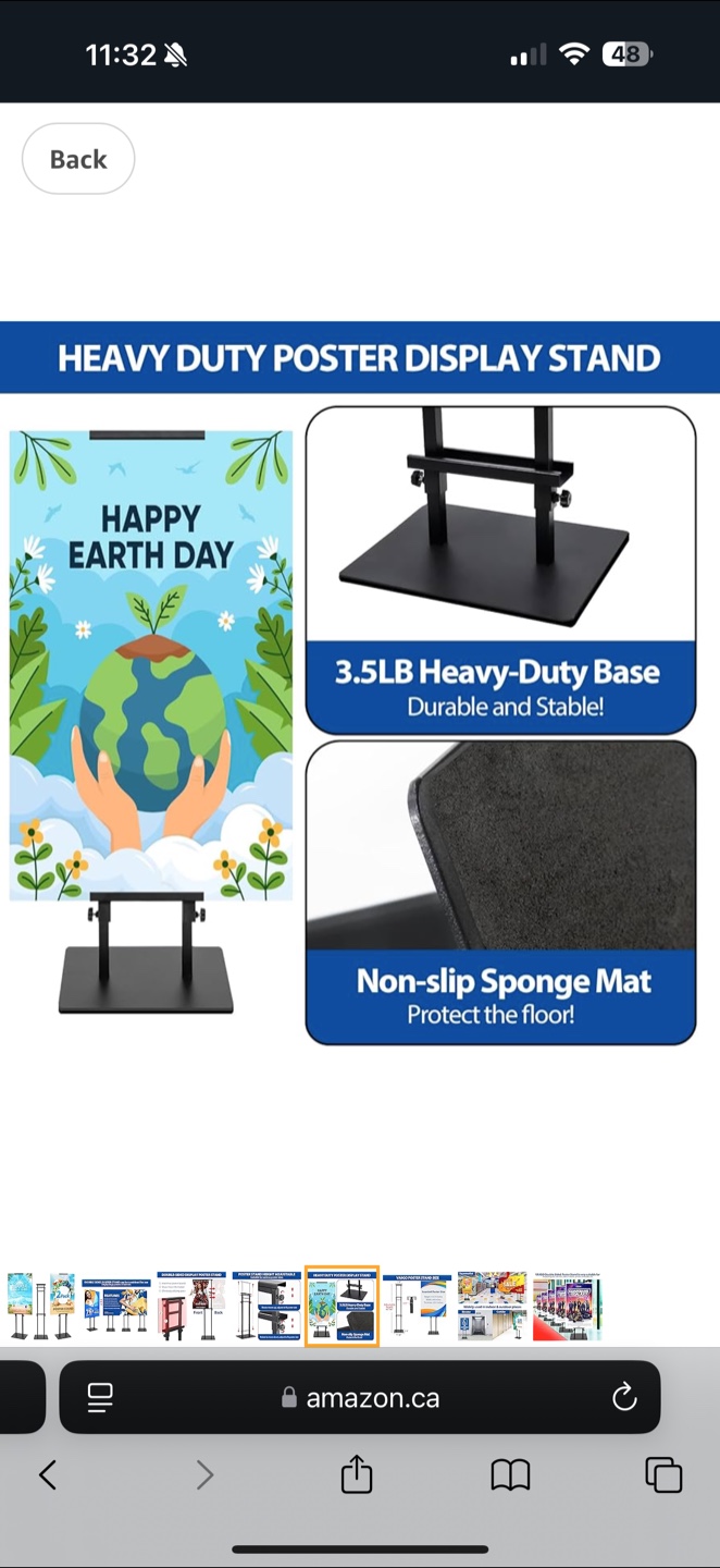 Double-Sided Poster Stand - Adjustable Height, Heavy Duty - photo 5