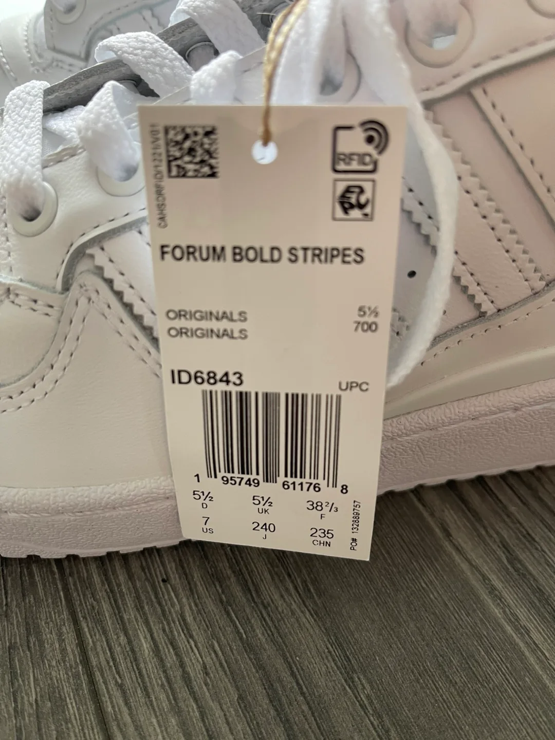 Adidas Forum Bold Stripes Sneakers - White - Size 7 image indicator(7)