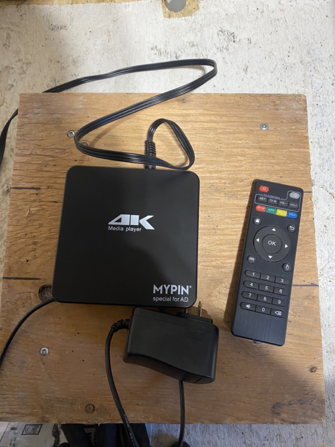 MYPIN 4K Media Player with Remote and Power Adapter