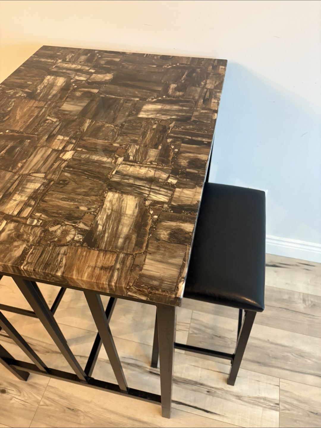 High Top Dining Table with two stools - photo 4