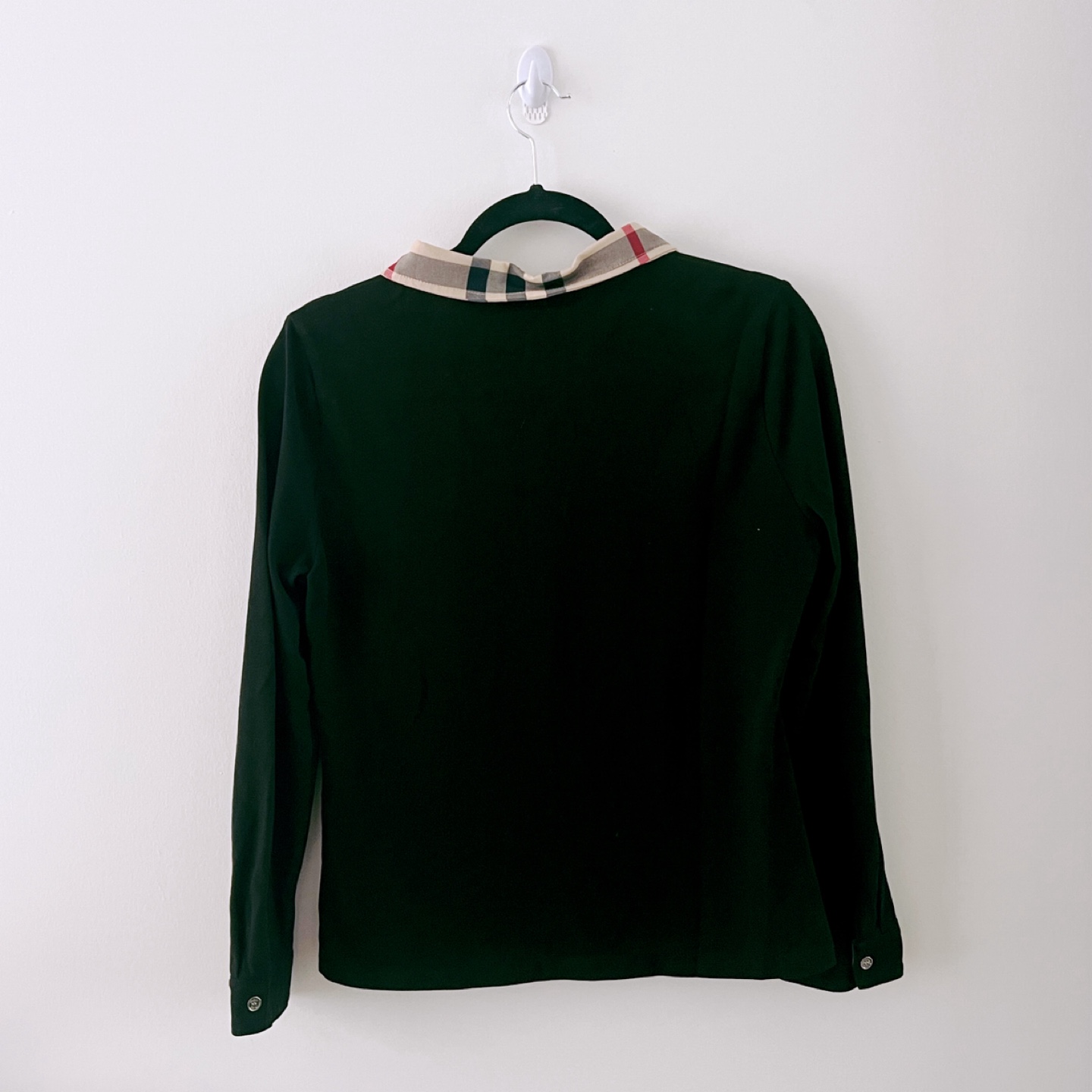 Burberry Authentic Black Long-Sleeve Collared Polo Shirt - photo 5