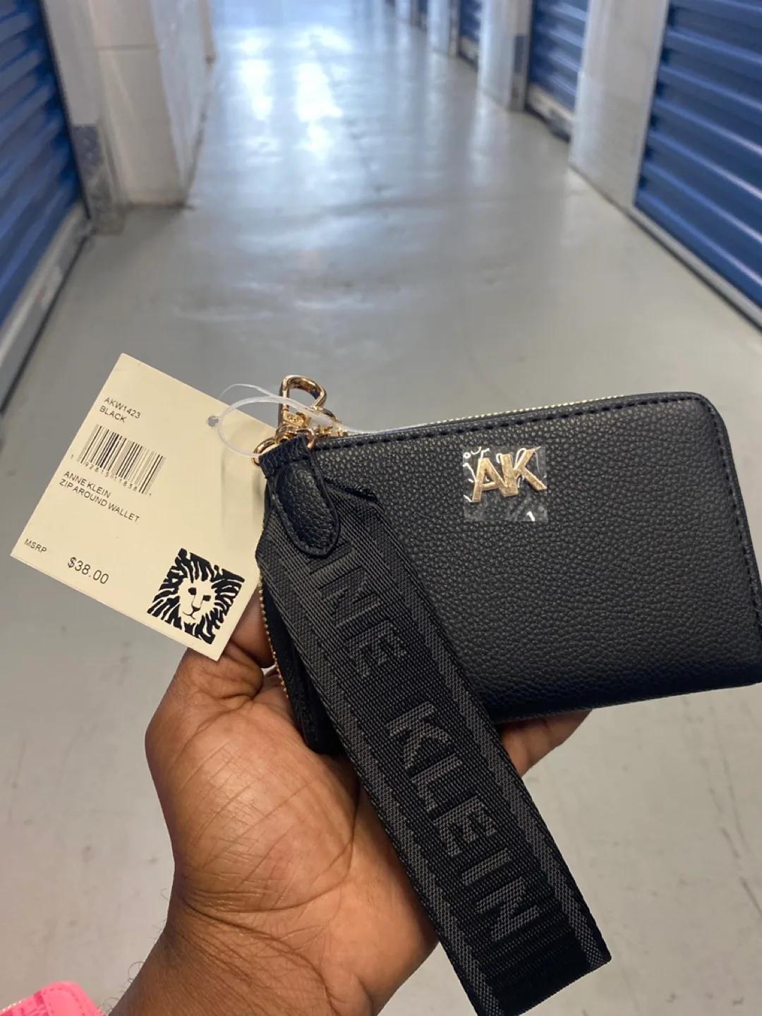 Anne Klein Black Zip Around Wallet thumbnail