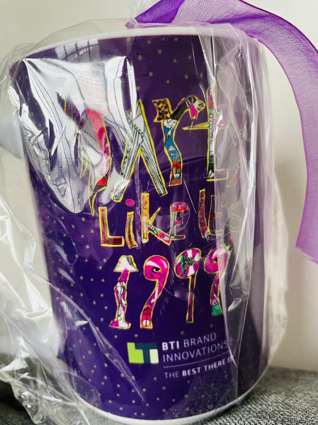 Purple "party like it’s 1999" Mug with Candy thumbnail