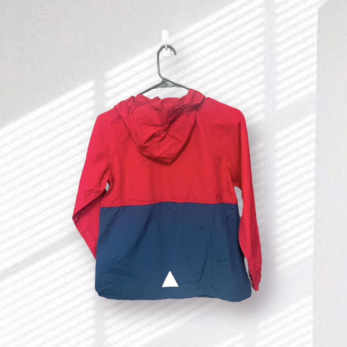 L.L.Bean Girls' Red and Navy Pullover Jacket, Size M(10-12)