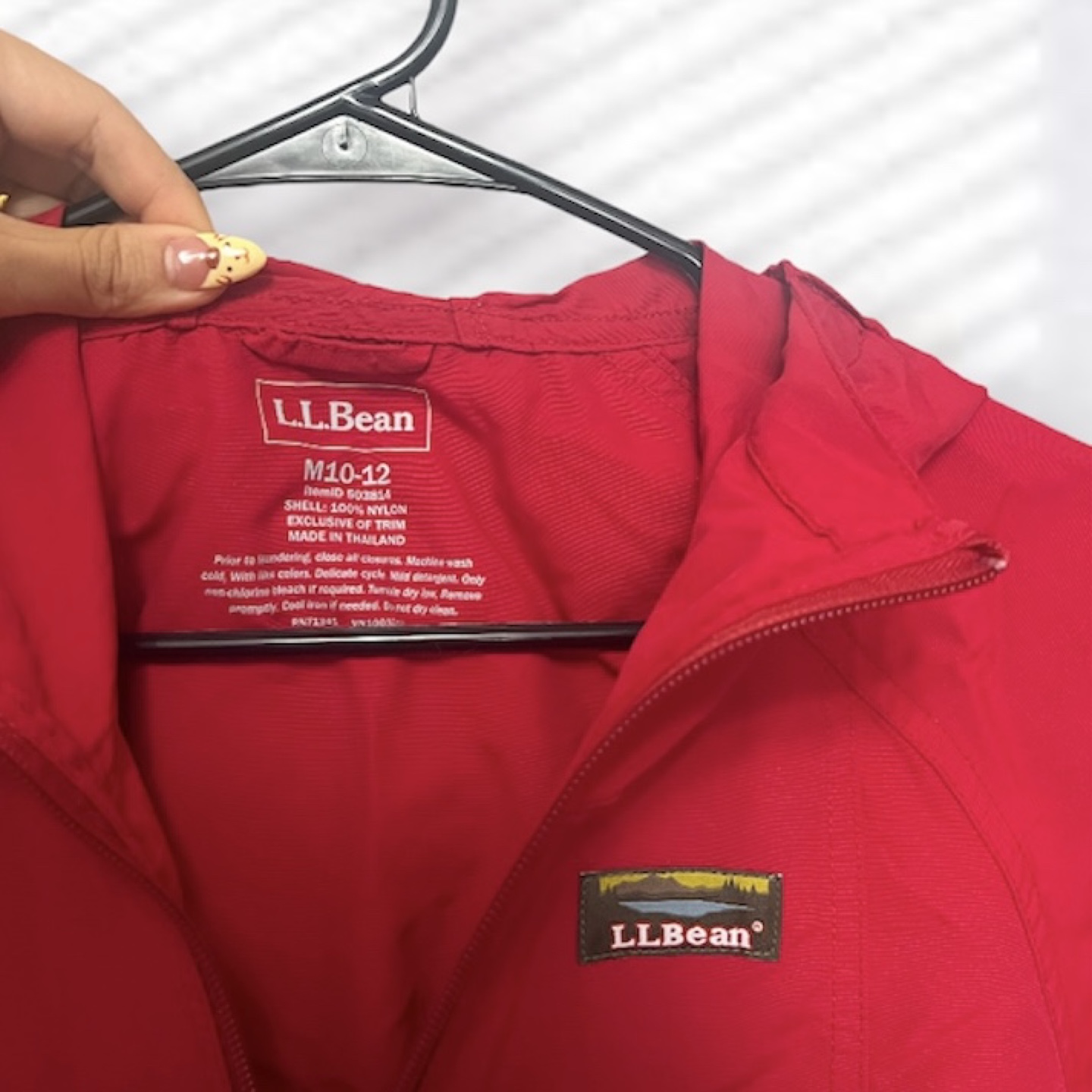 L.L.Bean Girls' Red and Navy Pullover Jacket, Size M(10-12) - photo 3