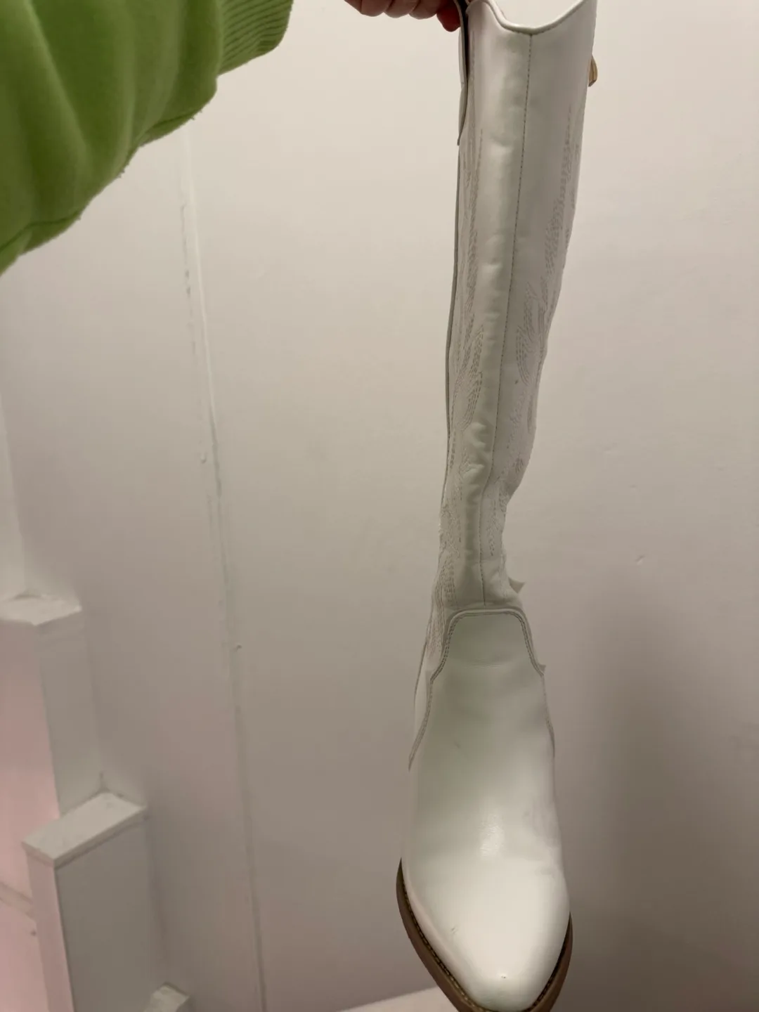 White Western Knee-High Boots image indicator(6)