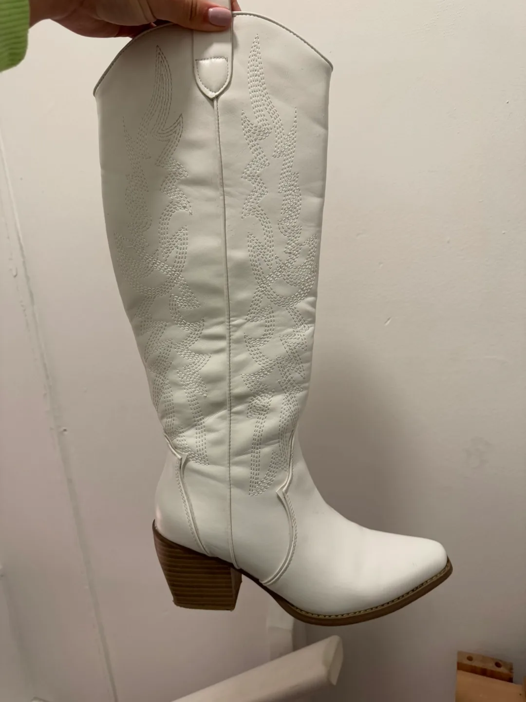 White Western Knee-High Boots image indicator(5)