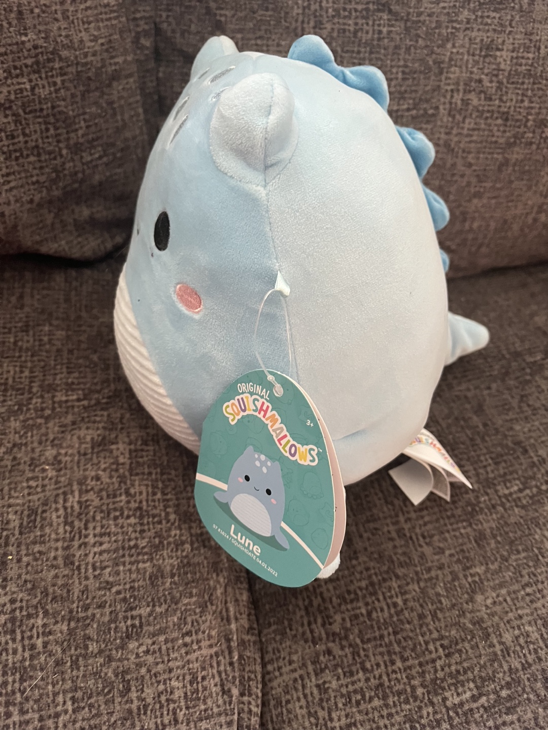 Squishmallow Lune the Blue Dinosaur with tag - photo 3
