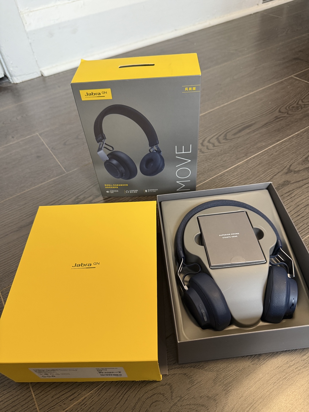 Jabra Move Wireless Bluetooth Headphone- Navy Blue