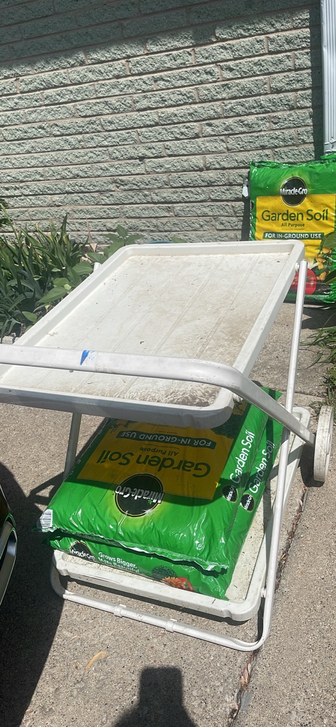 White Two-Tier Rolling Cart - photo 3