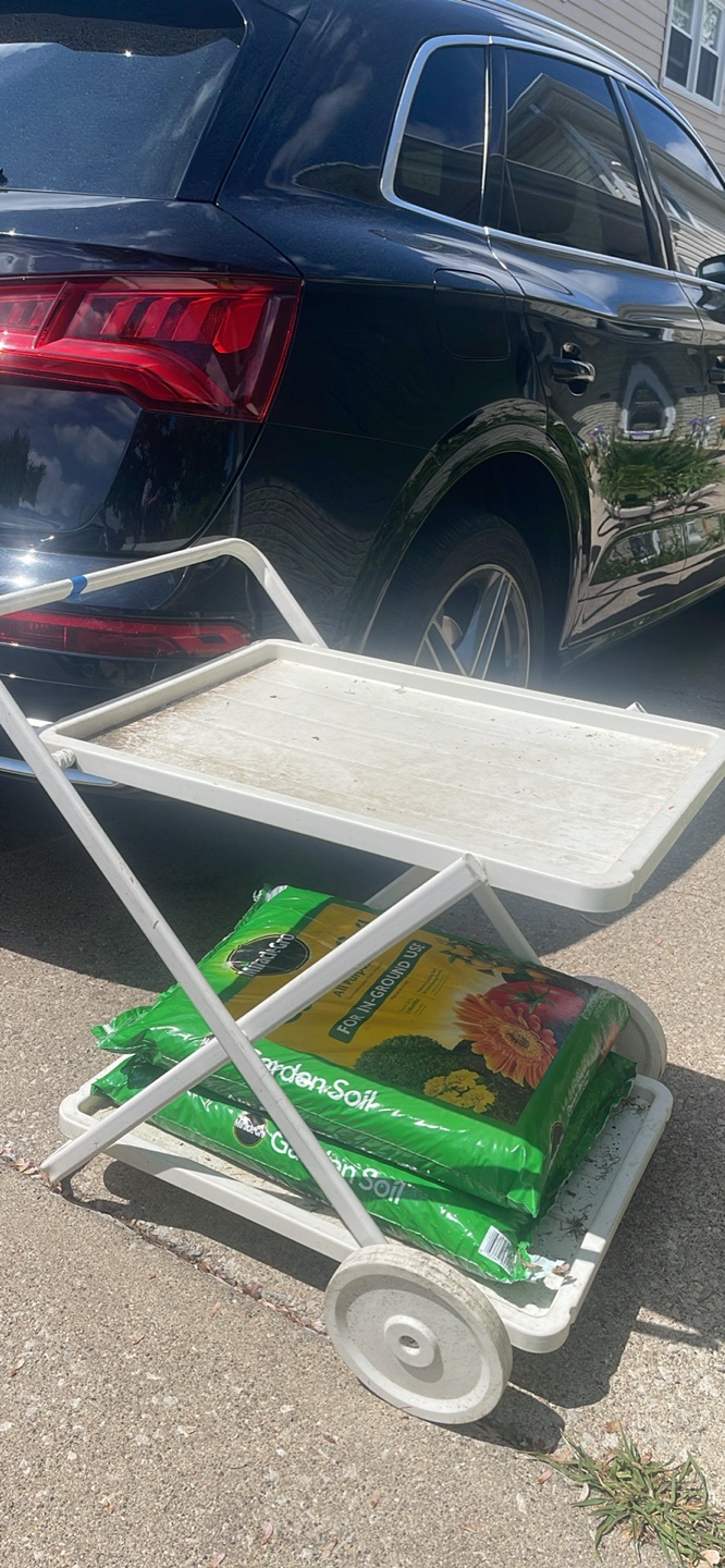White Two-Tier Rolling Cart - photo 2