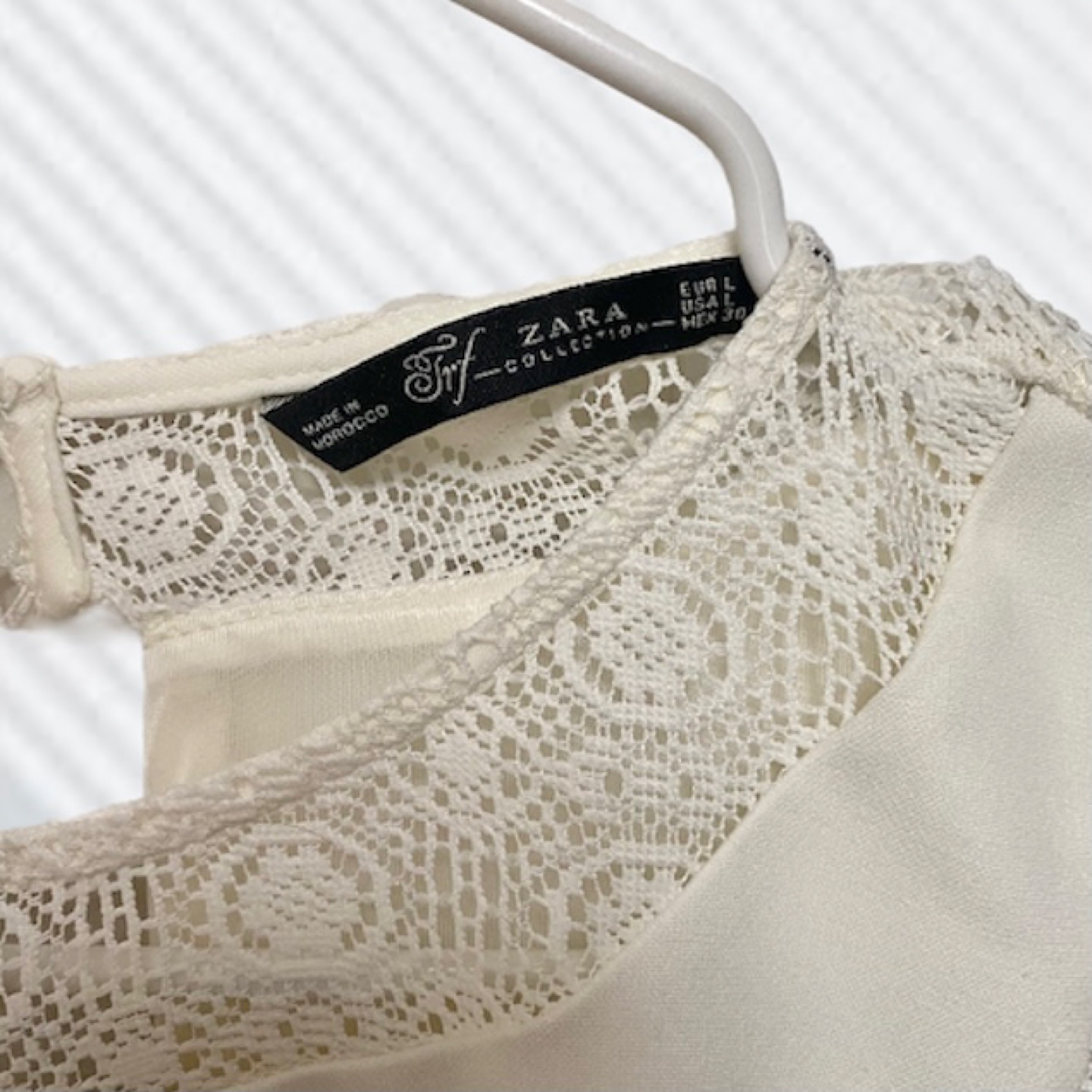 Zara Collection Off-White Lace Detail Dress Size M - photo 4