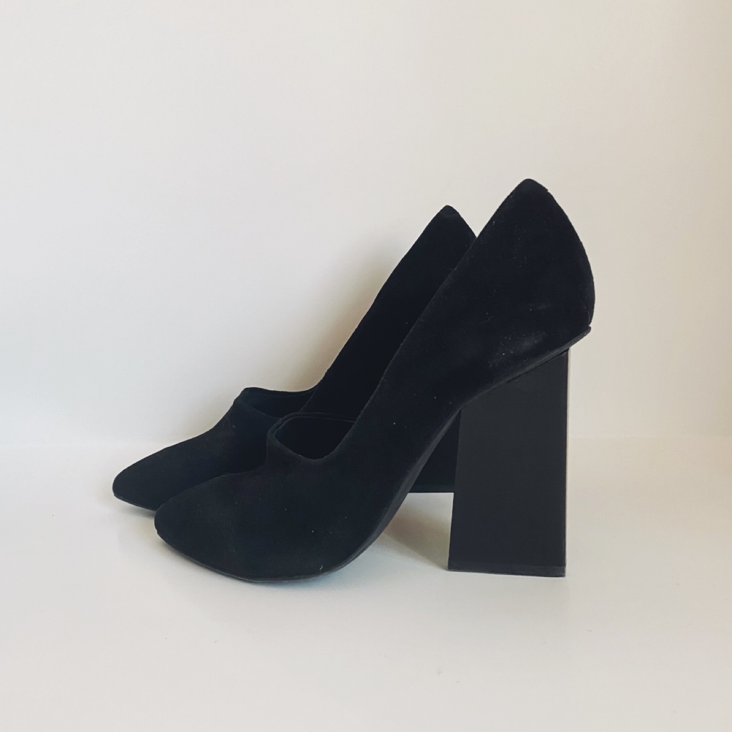 Jeffrey Campbell Velvet Suede Chunky Block Heels