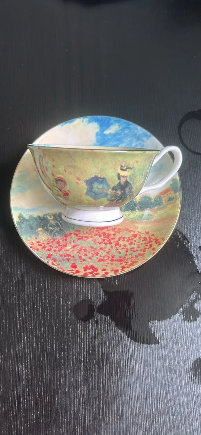McIntosh Poppies Fine Bone China Teacup & Saucer thumbnail