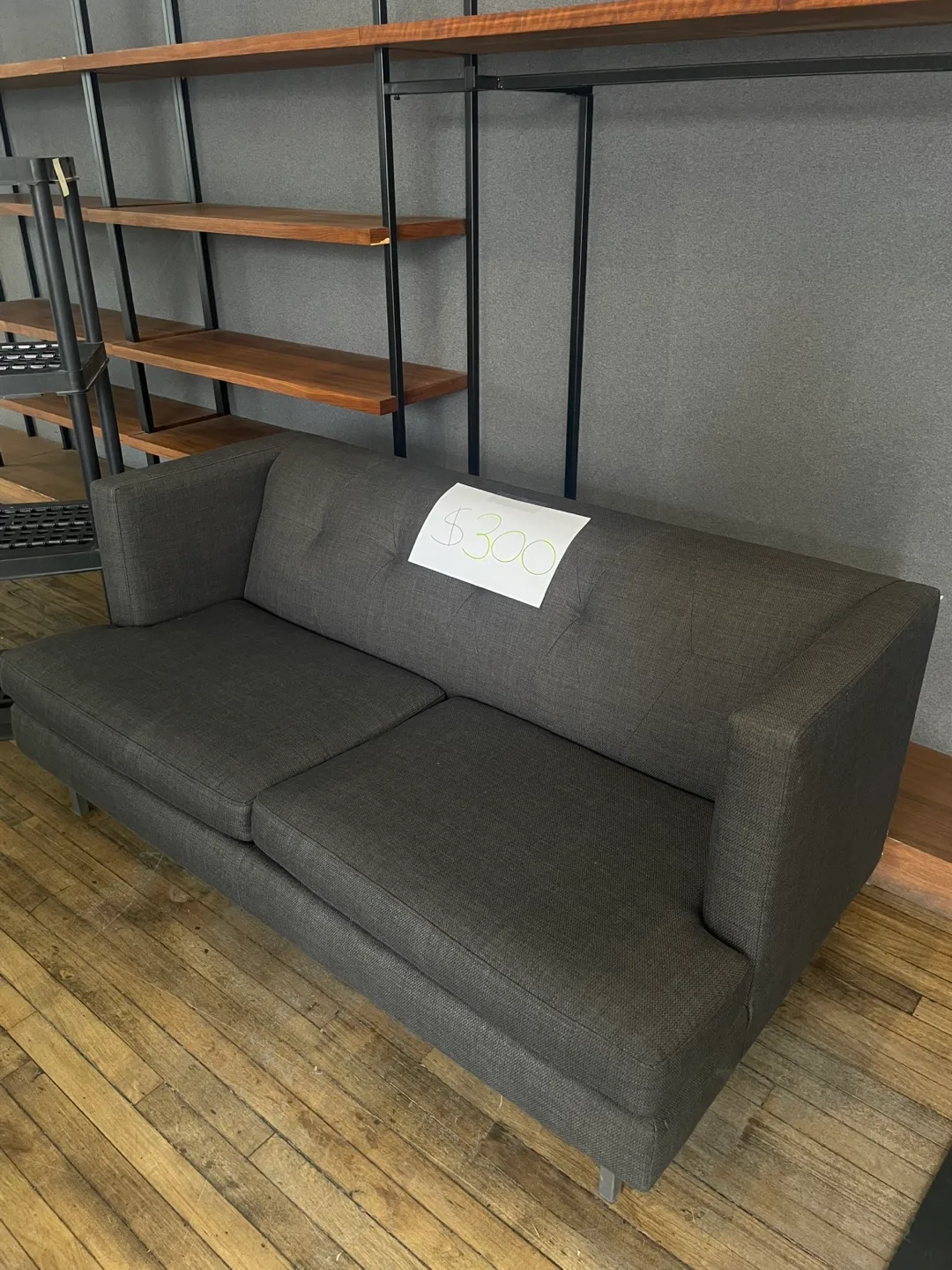 Dark Grey Two-Seater Sofa thumbnail