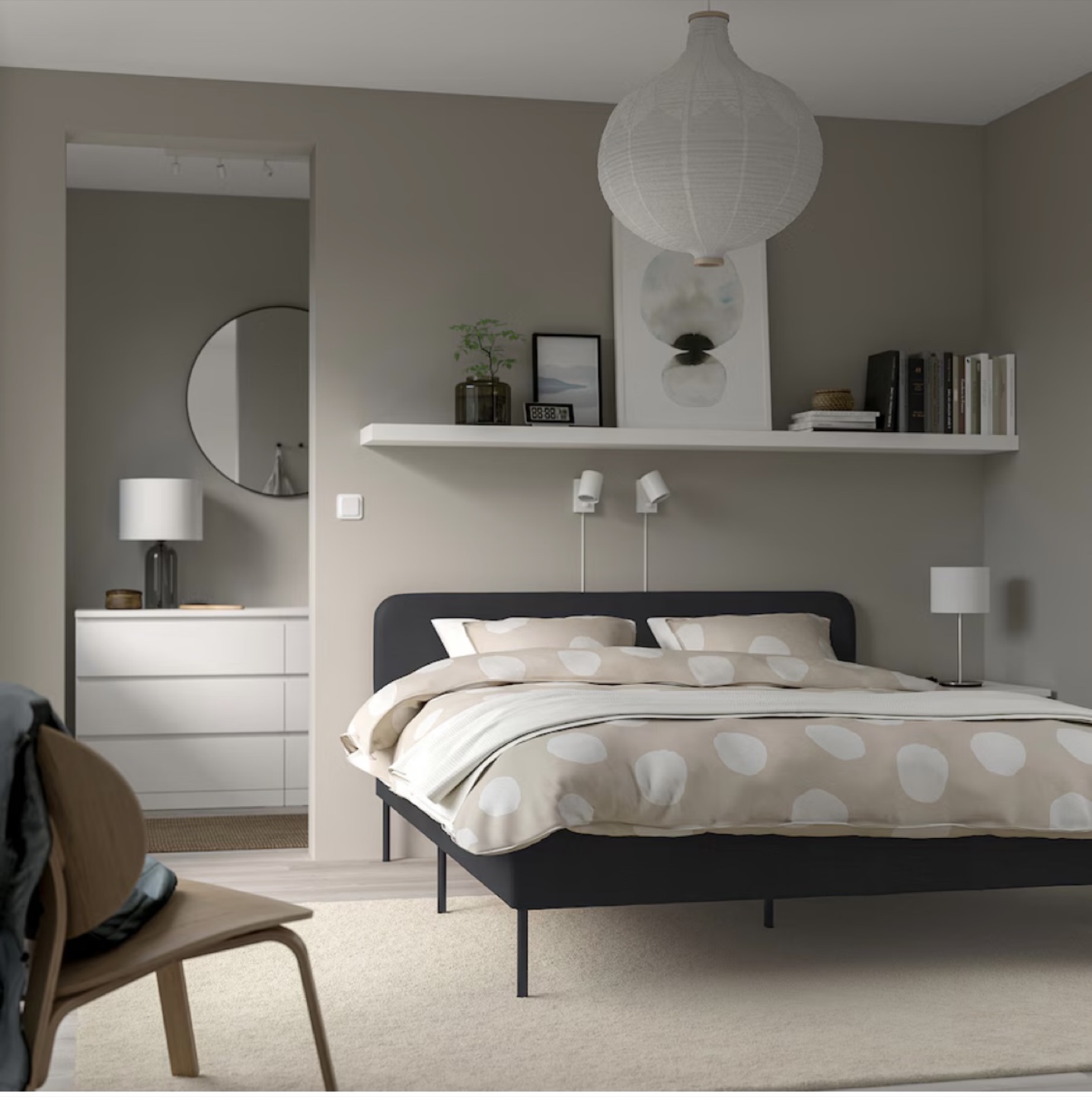 IKEA MALM Queen Bed Frame - Dark Grey - photo 2