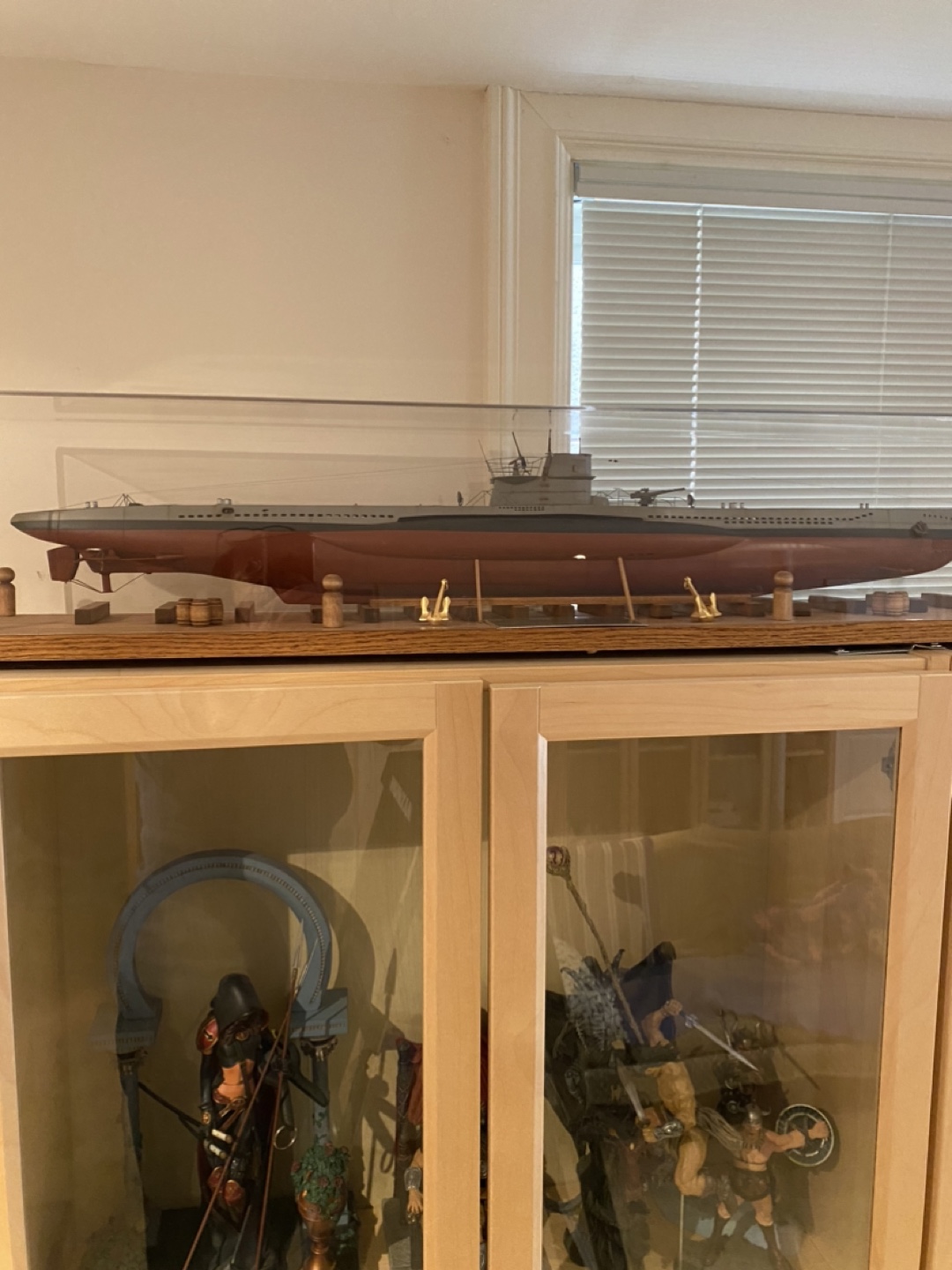 U-570 German U-Boat Type VII Model in case