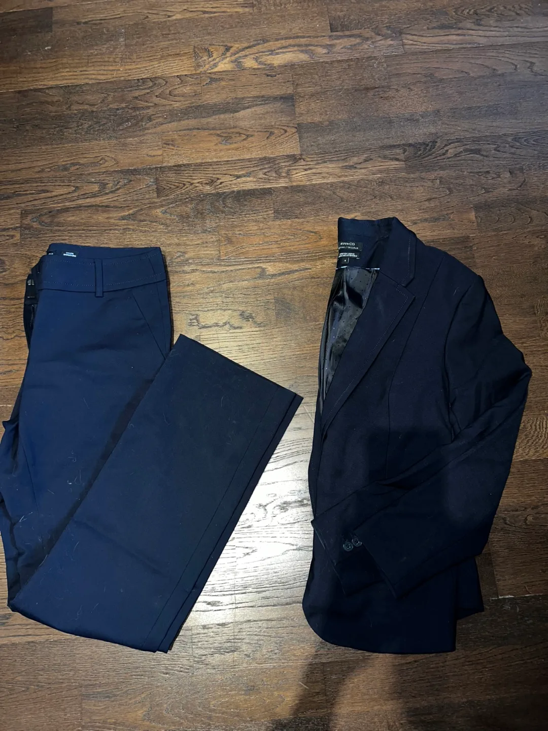 Women's RW & Co Navy Blue Pant Suit thumbnail