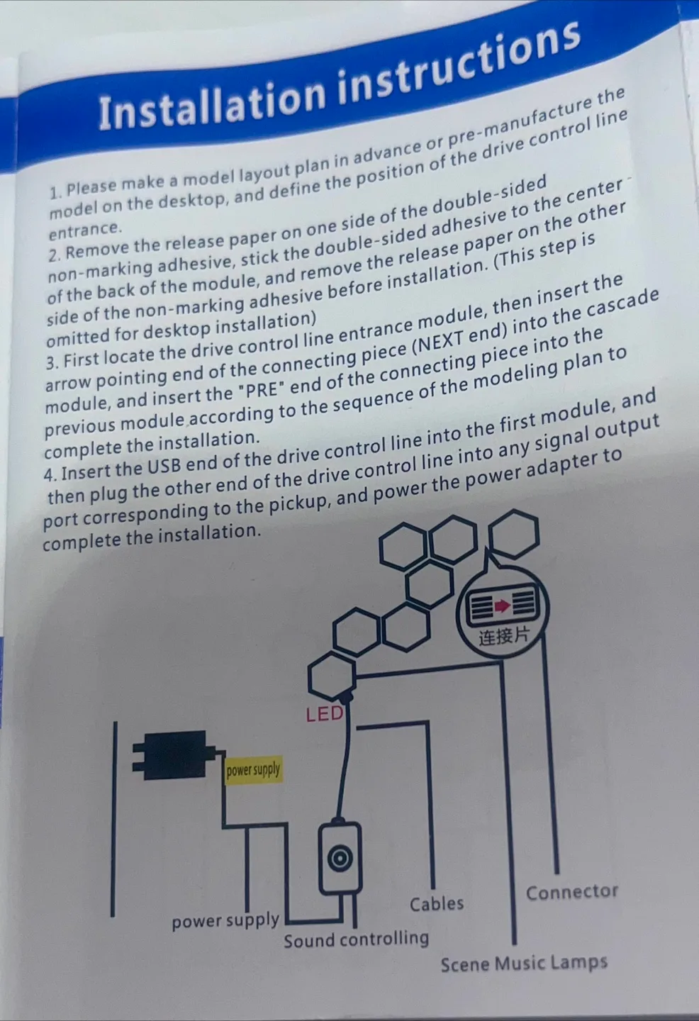 Smart Scene Music Lamps - DIY Hexagon LED Light Panels image indicator(3)