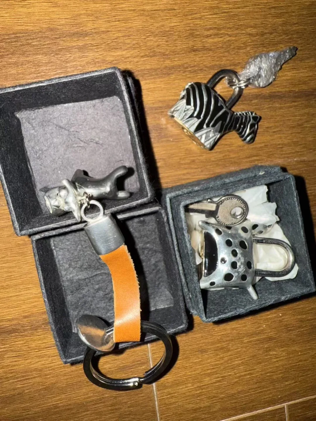 Set of 3 Unique Animal-Shaped Keychains & Locks thumbnail