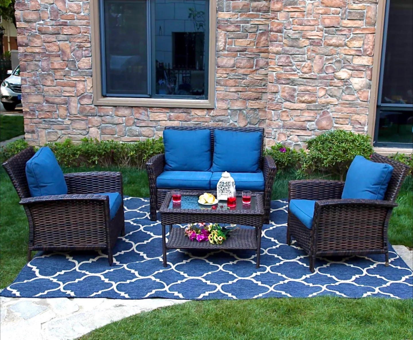 4-Piece Outdoor Patio Conversation Set image indicator(3)