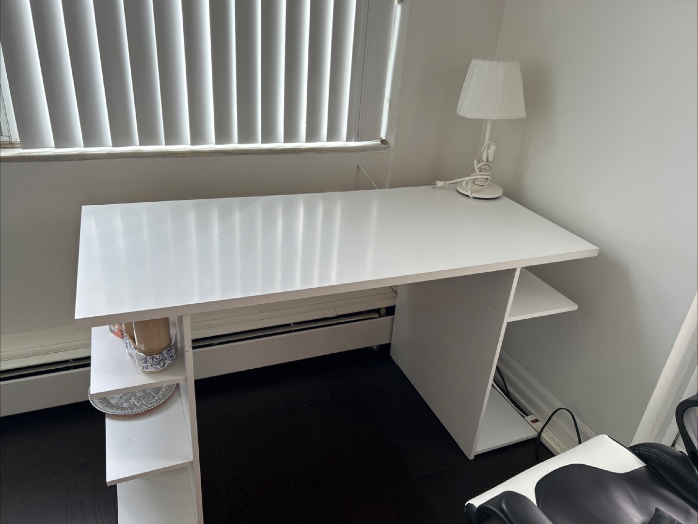 White Computer Desk with Shelves - photo 2