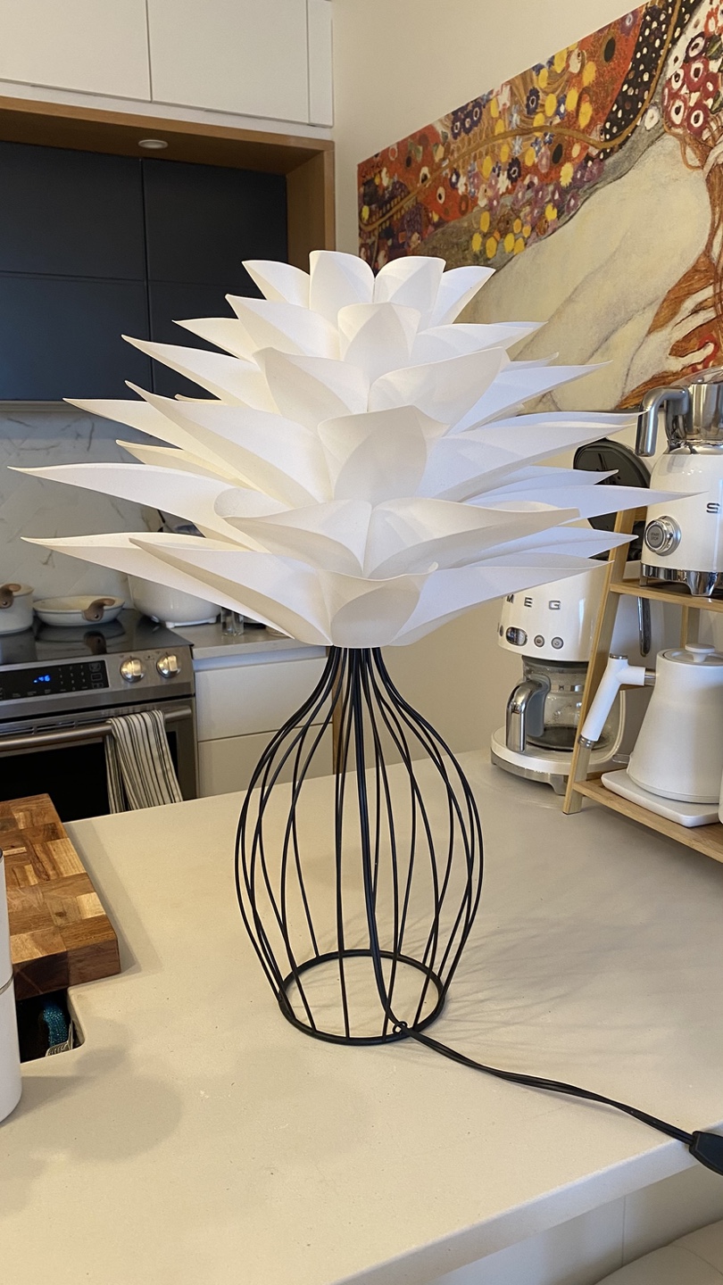 Modern White Petal Table Lamp 🥕