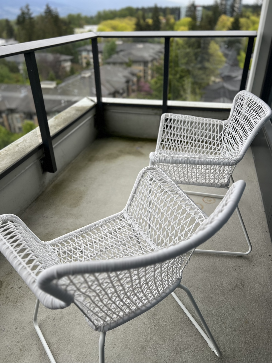 Pair of White IKEA Hogsten Patio Chairs