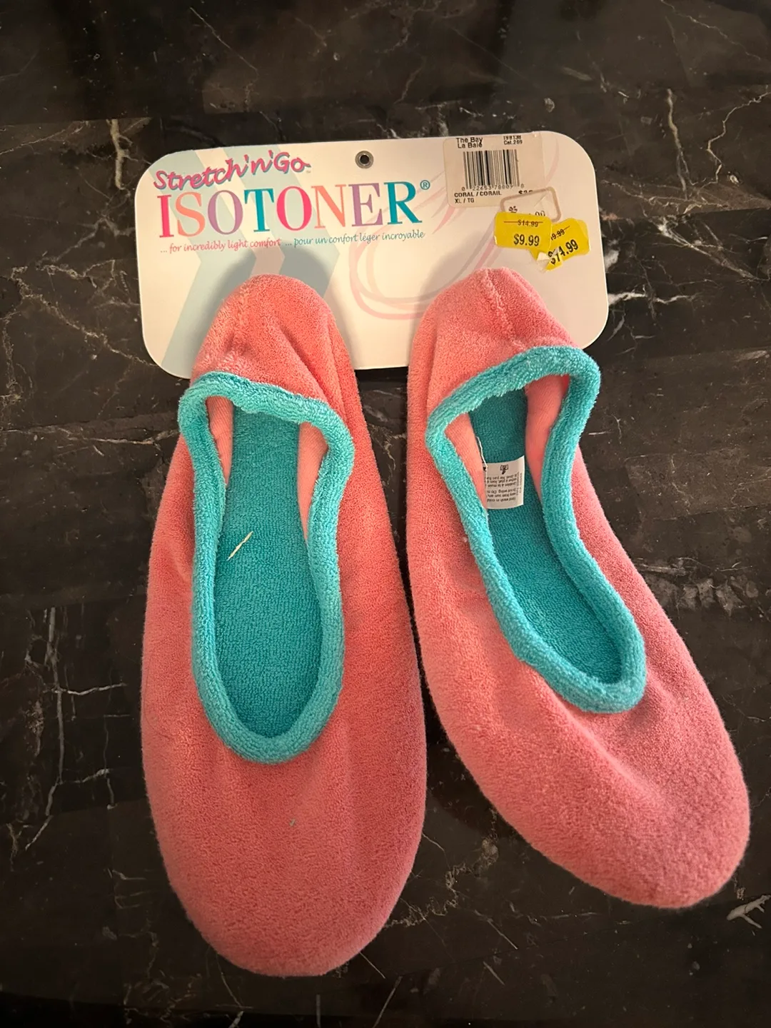 Isotoner Stretch'n'Go Slippers - Size L and XL thumbnail