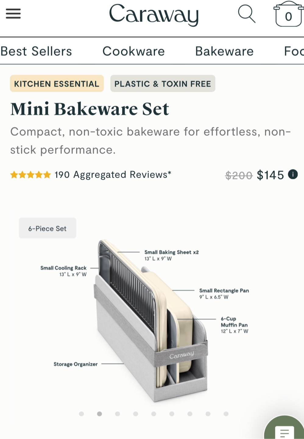 Caraway Mini Bakeware Set - 6 Piece - photo 4