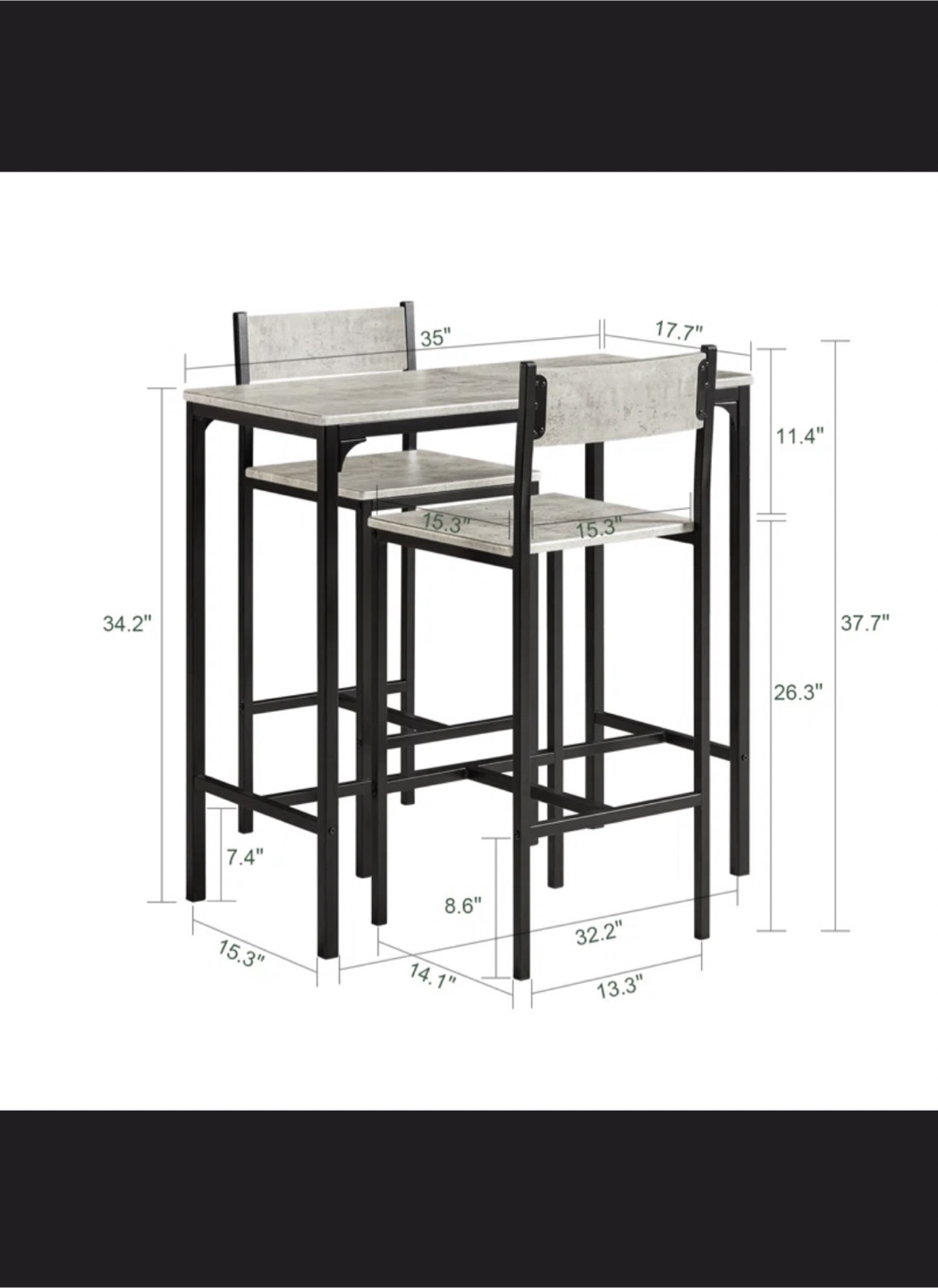 Pub- Style Dining Table & Chairs - photo 3