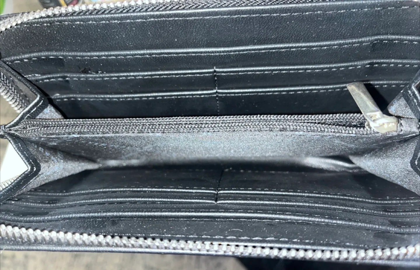 Steve Madden Black Zip-Around Wallet with Wrist Strap image indicator(2)