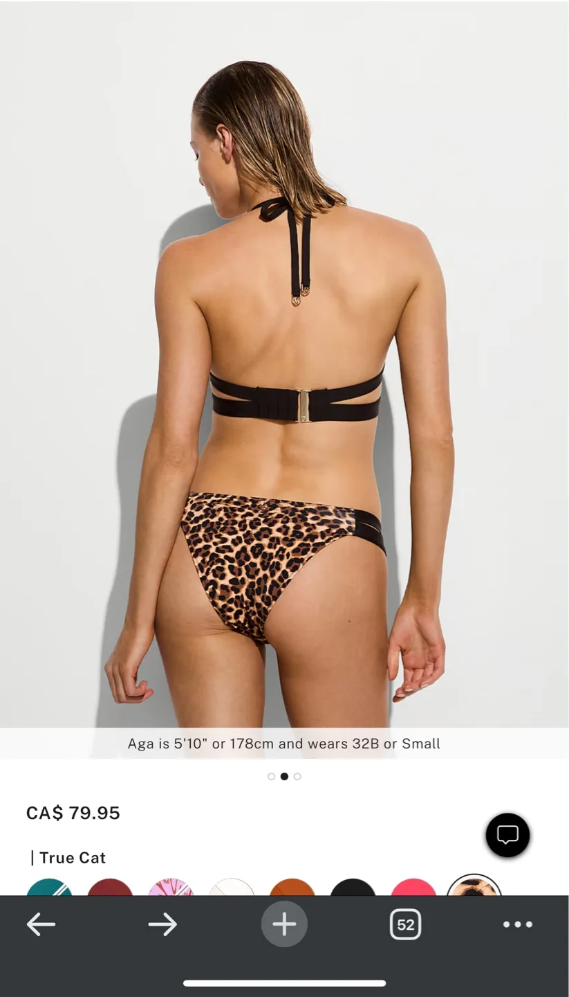 Victoria's Secret Leopard Print Bikini Top - Size Small image indicator(2)