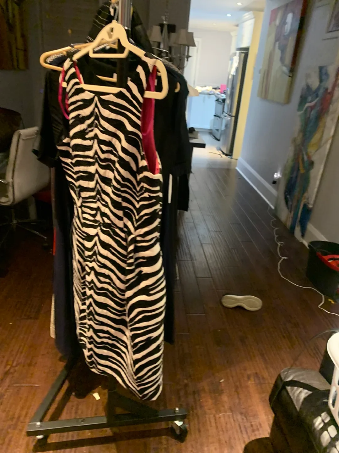 Black and White Zebra Print Sleeveless Dress thumbnail