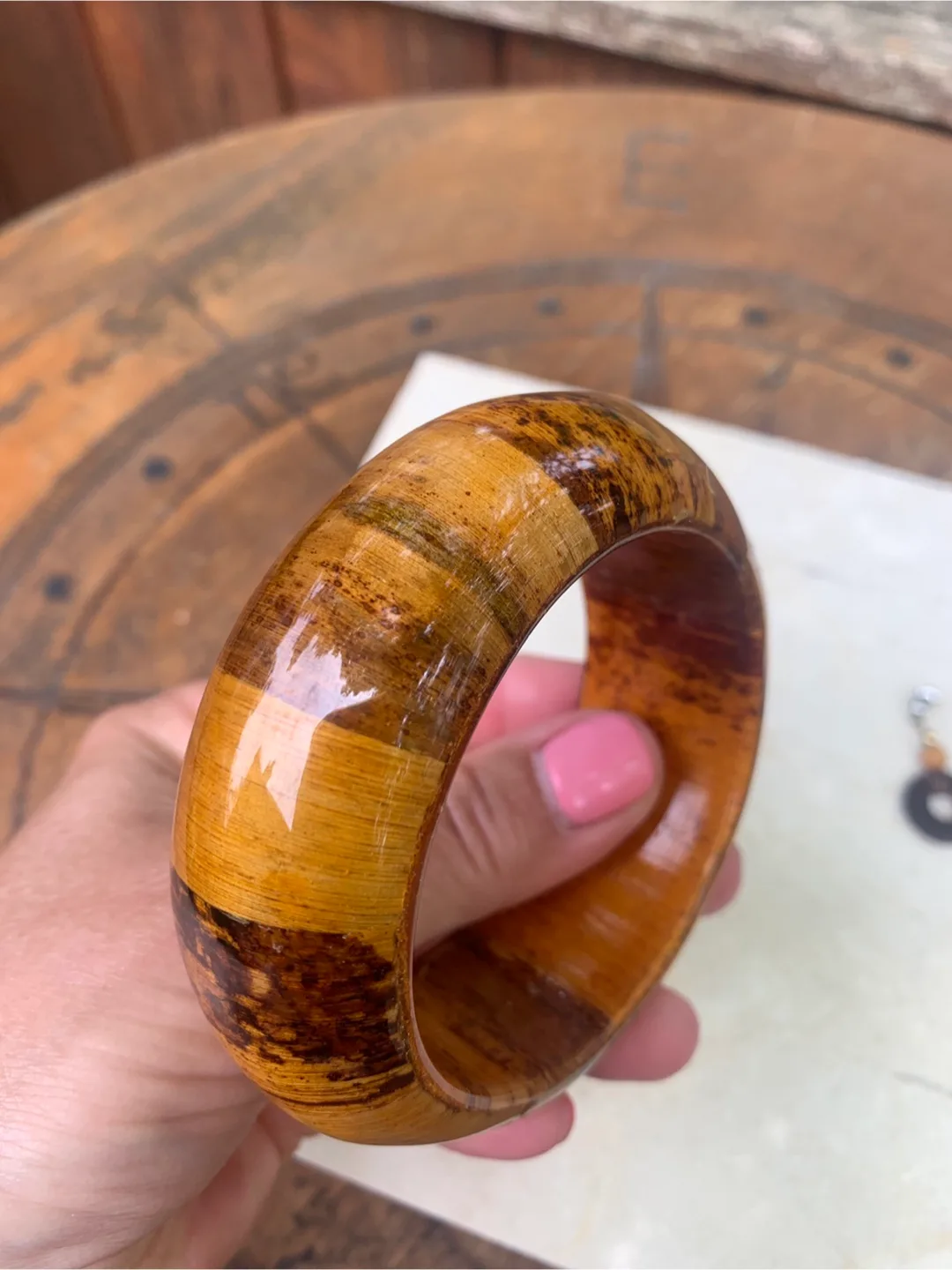 Wooden Brown Bangle 🏒 image indicator(2)