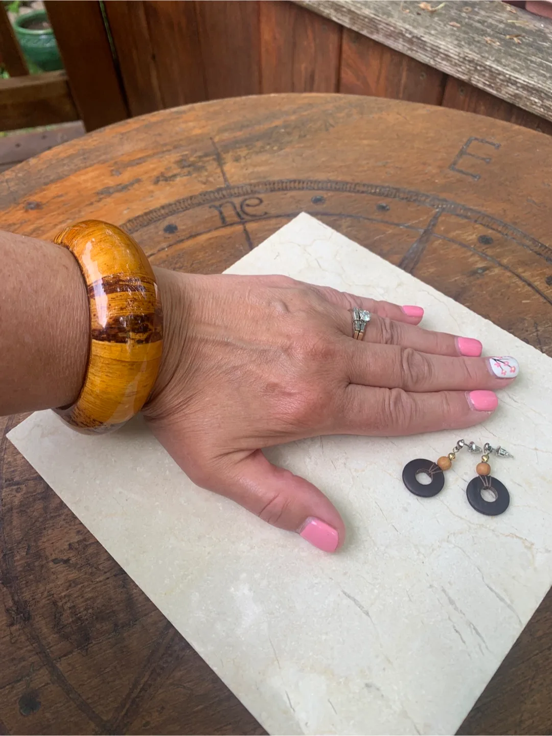 Wooden Brown Bangle 🏒 image indicator(3)