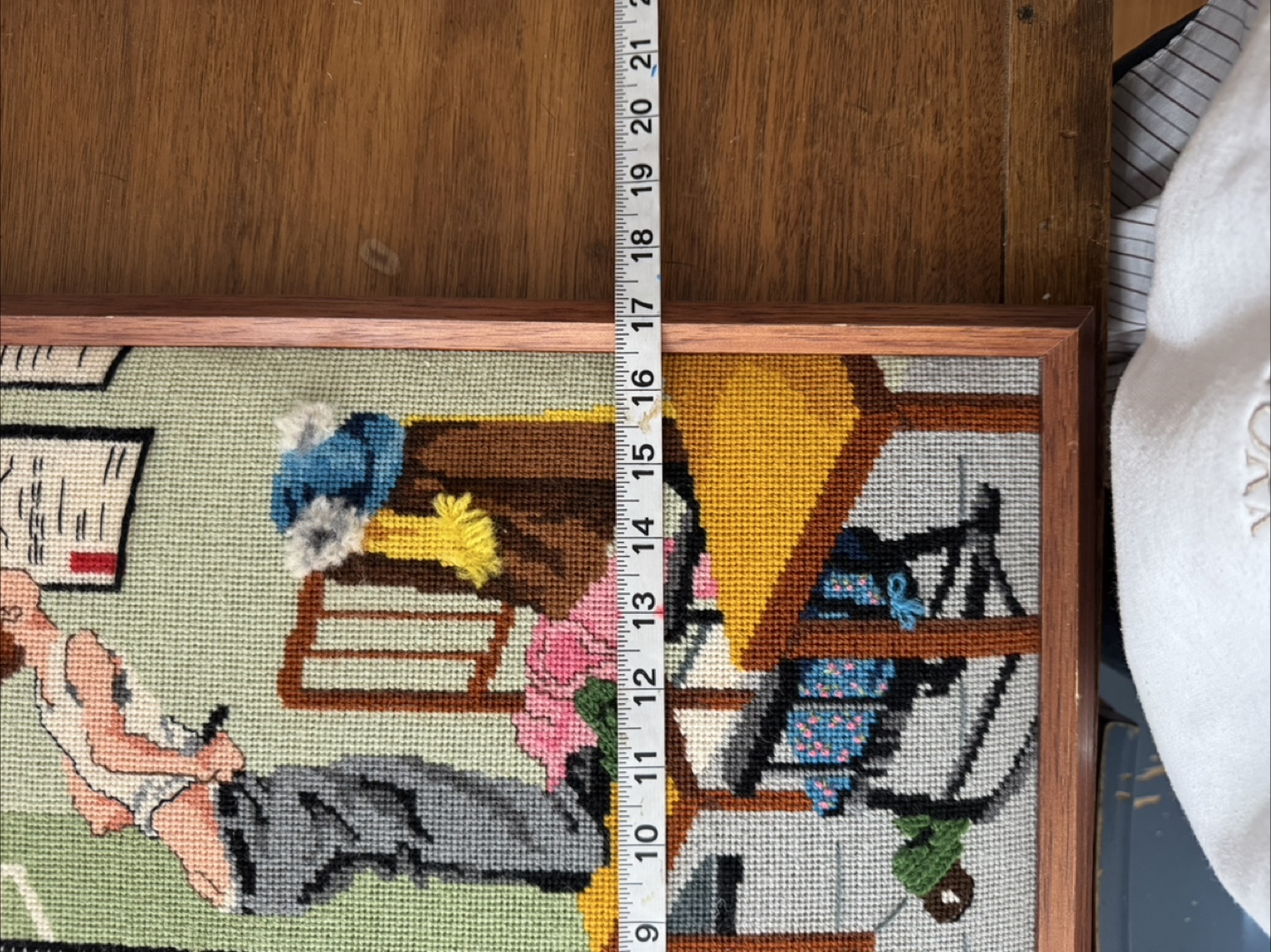 Vintage Norman Rockwell Needlepoint Wall Art - photo 5