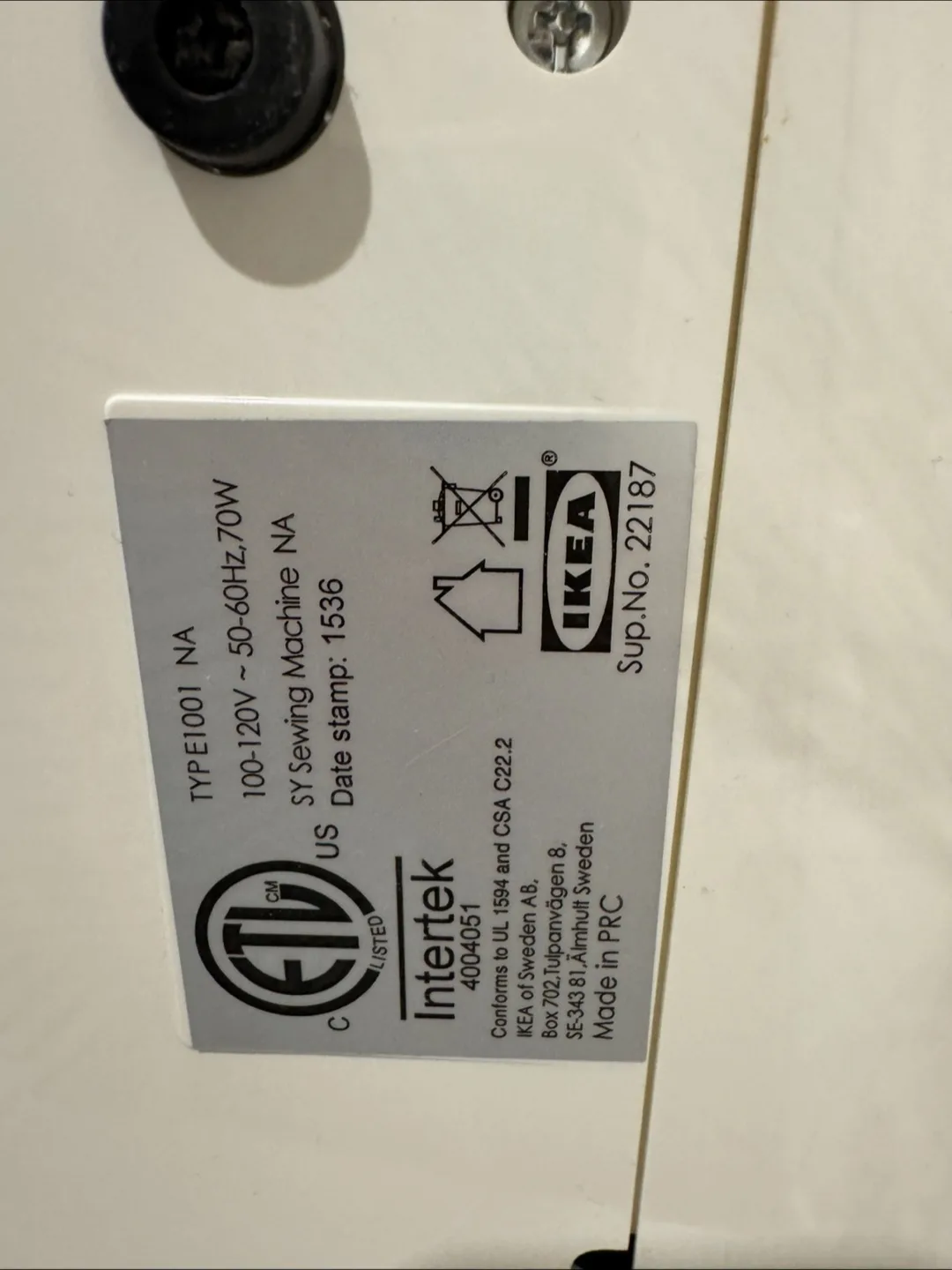 IKEA SY Sewing Machine image indicator(4)