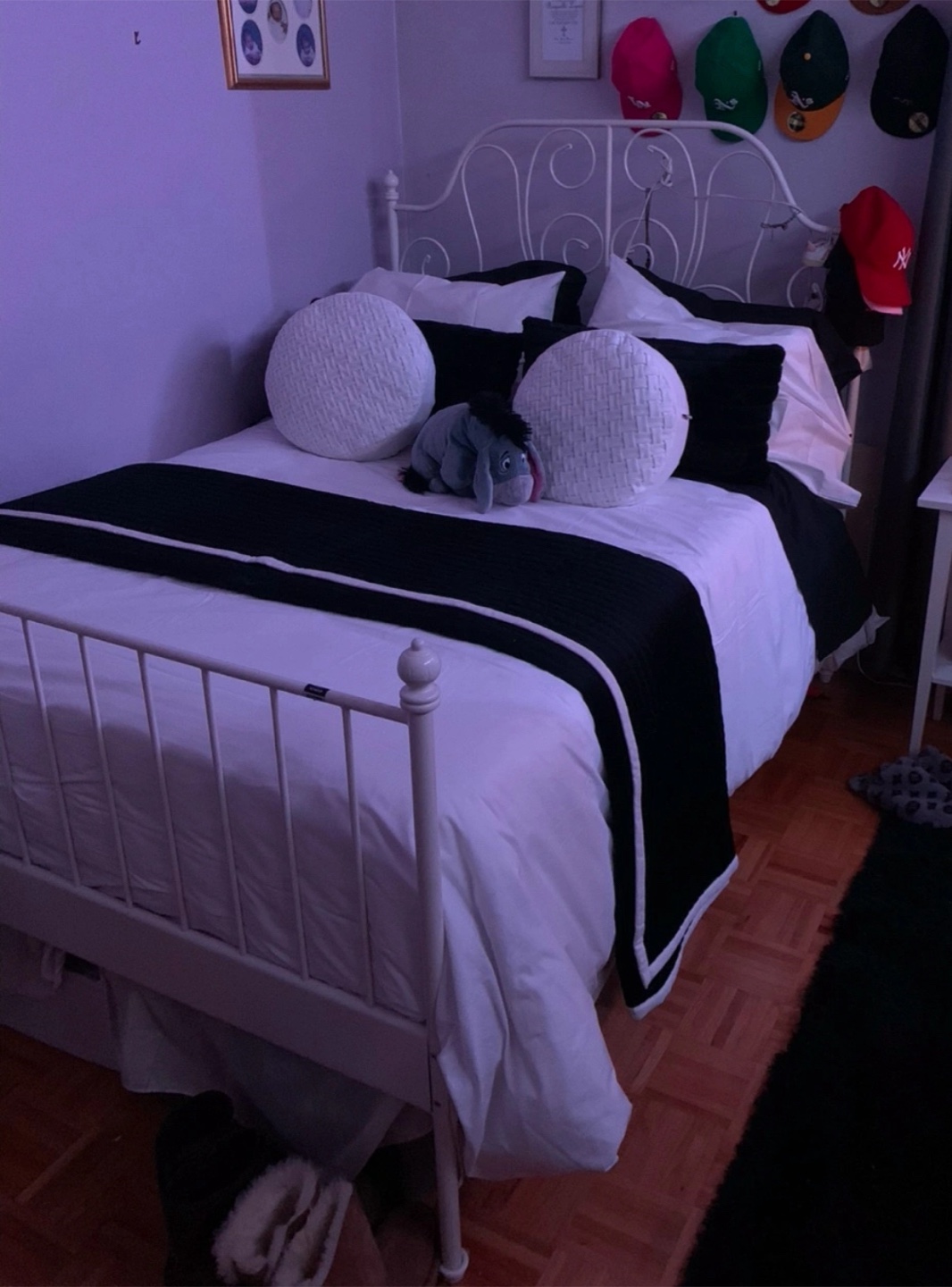 DOUBLE BED FRAME IKEA MALM White Metal Bed Frame - photo 2