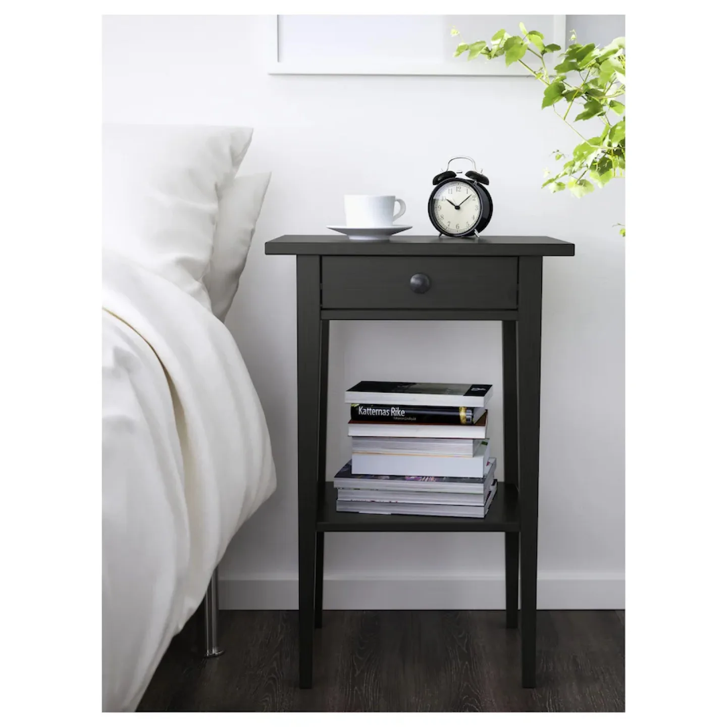 IKEA HEMNES Black-Brown Nightstand thumbnail
