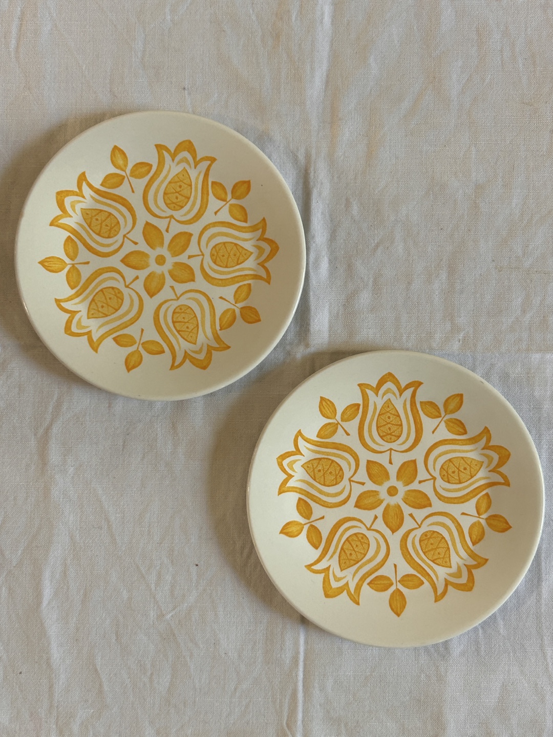 Vintage J&G Meakin Tulip Time Ironstone Plates - Set of Two